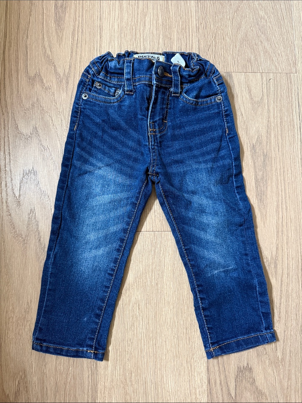Buffalo David Bitton Kids Dark Blue Denim Jeans Adjustable Size 18M